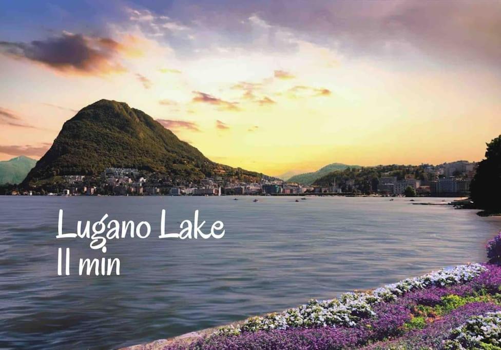 'Cuore Di Rose' Parking - Welcome Set, Netflix, For 4 Persons -By Easylife Swiss Lugano Buitenkant foto